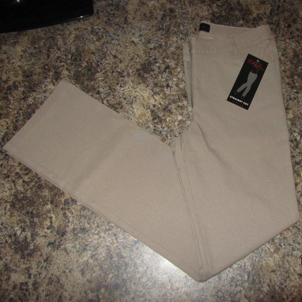 Women's Khaki Pants by Rekucci Ease into comfort Size USA 8 NWT-$54.99
